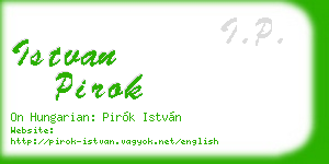 istvan pirok business card