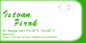 istvan pirok business card